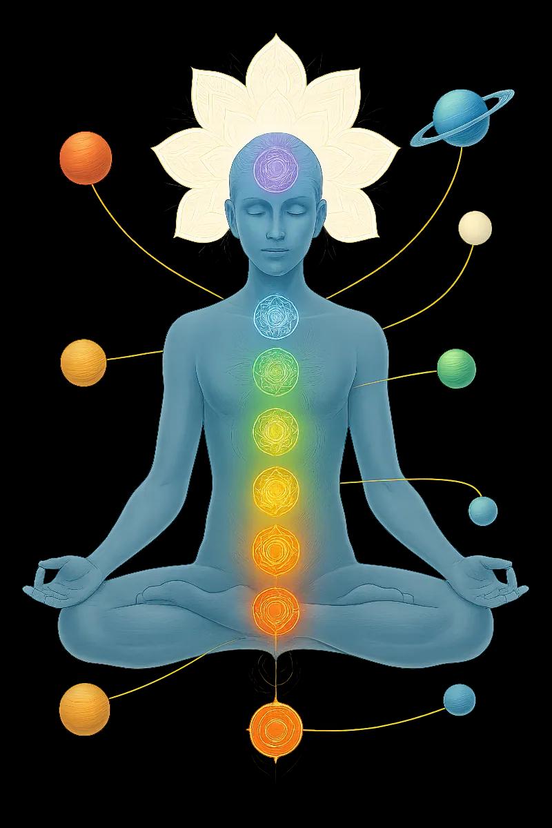 Chakra system with planetary connections